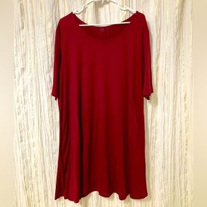 Short Sleeved Red Dress